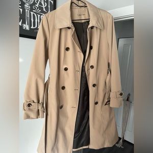 Calvin Klein Women’s Belted Trench Coat Long Size XL Color Khaki